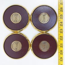 Vintage Harrah's Casino Coasters Brass Cork Made In USA Mid-century Modern MCM picture