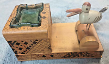 Antique Cigarette Dispenser Bobbing Duck Retriever w/Glass Tray RARE WORKS picture