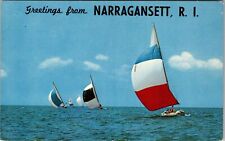 Narragansett RI-Rhode Island, Scenic Greetings, Vintage Postcard picture