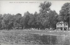 Beach on the Delaware River Lambertville NJ handsome vintage postcard unused picture