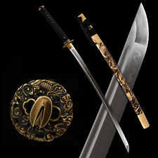 Clay Tempered T10 Steel Katana Real Japanese Samurai Sword Battle Ready Sharp picture