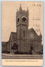 Danville Virginia VA Postcard Calvary Methodist Episcopal Church Exterior 1919 picture