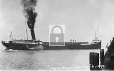 Chicago Illinois IL City Of Bangor Steam Ship With Automobiles Reprint Postcard picture
