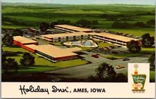 c1960s AMES, Iowa Postcard HOLIDAY INN MOTEL Artist's View / Highway 69 Unused picture