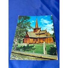 Norway Lom Stave Church Postcard Chrome Divided picture