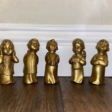 Vintage lot 5 Bianchi G. Ruggeri Singing Angels Choir Open Mouth Painted Gold picture
