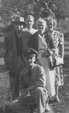 3i Photograph Group Family Photo Portrait Military Uniform Old Folks 1940's picture