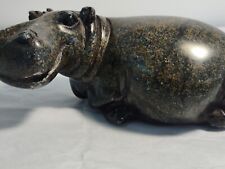 Gorgeous Genuine Polished Hippo Stone Hand  Carving Sculpture Figurine  picture