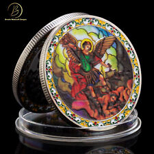 Christian St Michael Prayer Silver Challenge Coin picture