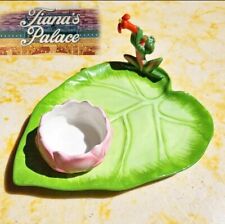 NEW Disneyland Tiana's Palace Beignet Lily Pad Plate Lotus Cup Disney Ceramic picture