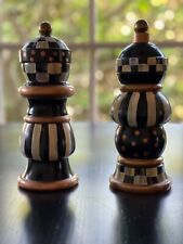 MacKenzie-Childs Courtly Check Salt & Pepper Mill Set (Pre-Owned) picture