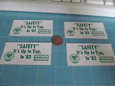 x4 VINTAGE SAFETY Sticker / Decal ORIGINAL OLD STOCK picture