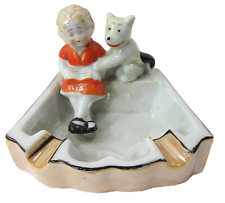 VTG 1950's Annie with Her Dog Porcelain Ashtray Famous Artists Syndicate Japan picture
