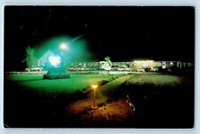 Dunnville Ontario Canada Postcard Grand Motel Night View c1960's Vintage picture