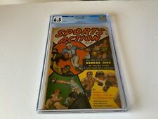 SPORTS ACTION 2 CGC 6.5 GEORGE GIPP NOTRE DAME BASEBALL BOXING ATLAS COMICS 1950 picture