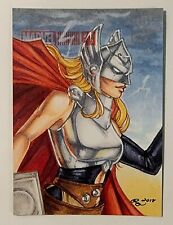 2017 Marvel Annual Sketch Lady Thor Jane Foster 1/1 Rhiannon Owens Avengers Rare picture
