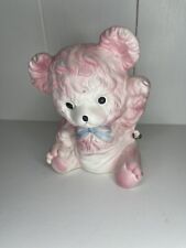 Vintage Relpo Pink Teddy Bear in Diaper Planter Japan picture