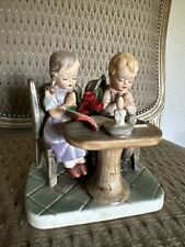 Vintage Norleans Porcelain - Praying Children At Table - Made In Japan picture