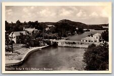 Somerset Bridge & Ely's Harbour. Bermuda Real Photo Postcard. RPPC picture