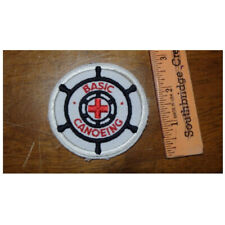 American Red Cross Basic Canoeing Embroidered Patch - Round picture