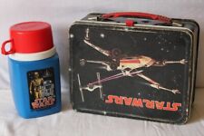 Hyper RARE (ERROR Print) Original 1977 Star Wars v2 lunch box & thermos picture