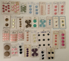 Vtg Lot of 33 Packs Sewing Buttons on Cards La Petite, Lansing Costumakers , JHB picture