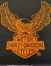 Vintage Harley Davidson Biederlack Blanket Throw 56”x 47” 2002 Black Orange USA picture