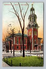 Lawrence MA-Massachusetts, City Hall, Antique, Vintage c1910 Souvenir Postcard picture