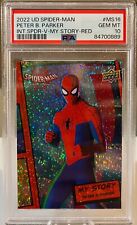 2022 Upper Deck Spiderman Peter B Parker My Story Red PSA 10 picture