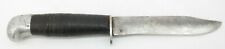 Vintage Fixed Blade Hunting Knife with Sheath 4 3/4
