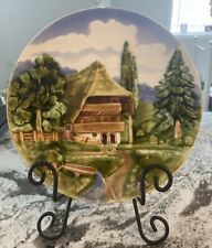 Vintage Raised Relief Country COTTAGE Hand Painted Hanger Made In Germany picture