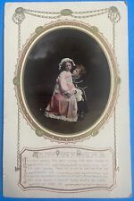 Vintage 1910 Embossed Postcard - “I’m Owre Young to Marry Yet” - Romantic Scene picture