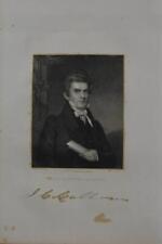 Antique Vice President John C Calhoun South Carolina 1834 Engraving Art picture