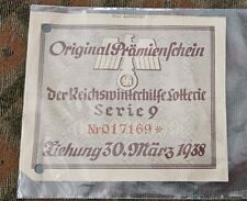 Original WW2 German Lottery Ticket picture