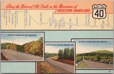 Vintage 1950s Maryland LINEN Postcard 