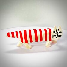 Lisa Larson Red striped cat1  2.4in Japan picture