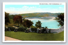 1927 The South Wall Cannons Fort Ticonderoga NY WB Postcard picture