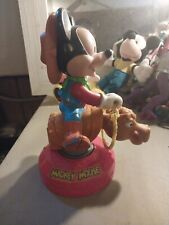 Vintage Disney Arco Toys Wind Up Rodeo Cowboy Mickey Mouse Riding a Bull1980's picture
