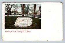 Lexington MA-Massachusetts, Line Of The Minute Men Vintage Souvenir Postcard picture