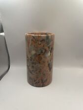 Vintage Mcm Stone Pen Cup Polished Heavy picture