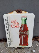 VINTAGE COCA COLA PORCELAIN THERMOMETER SIGN SODA COKE BEVERAGE FOOD POP DRINK picture