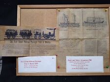 1786 Fitchs & Fultons Steamboats & 1831 Steam Passenger train list of passengers picture