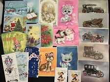 Lot Of 45 Unused Various Vintage Greeting Cards Birthday, Christmas, Get Well picture