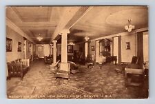 Denver CO-Colorado, Reception Parlor, New Savoy Hotel, Vintage Postcard picture