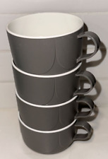 x4 Vintage Northwest Airlines NWA Gray Coffee First Class Tea Cup Set Part #0584 picture