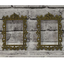 Set of 2 old metal frames openwork dimensions: 5,5 x 3,9 in inside picture