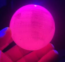 Pink Mangano Calcite Natural Stone Sphere Ball Healing Stone Uv Reactive picture