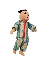 Vintage Antique Chinese Composition Boy Doll Hand Painted picture