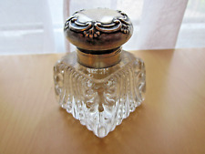 Antique Victorian GORHAM S1941 Sterling Crystal Inkwell C. 1863-1890 picture