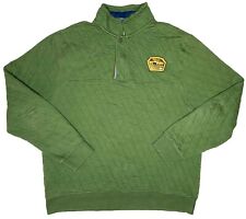 Disney Parks Wilderness Lodge Men's 1/4 Zip Green Quilted Sweater; L picture